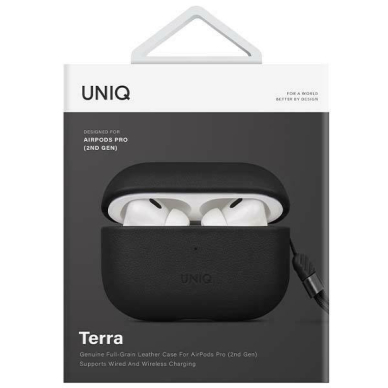 Dėklas ausinėms Uniq Terra AirPods Pro 2nd gen. Juodas 4