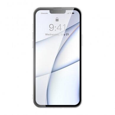 Dėklas Baseus Frosted Glass iPhone 13 Pro Max Skaidrus (ARWS000202) 2