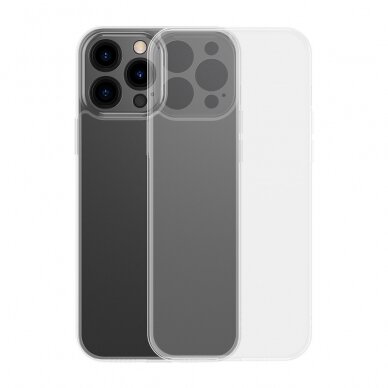 Dėklas Baseus Frosted Glass iPhone 13 Pro Max Skaidrus (ARWS000202)