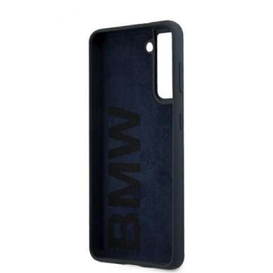 Dėklas BMW BMHCS21MSILNA Silicone Signature Samsung Galaxy S21 Plus telefonui tamsiai mėlynas 6