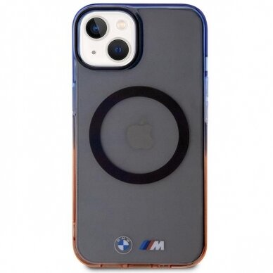 Dėklas BMW Gradient Bumper MagSafe BMHMP14SHTGE iPhone 14 Pilkas 2