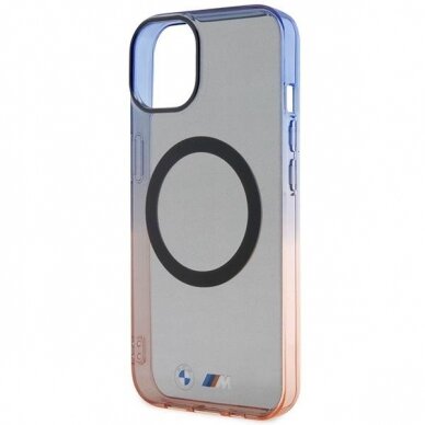 Dėklas BMW Gradient Bumper MagSafe BMHMP14SHTGE iPhone 14 Pilkas 5