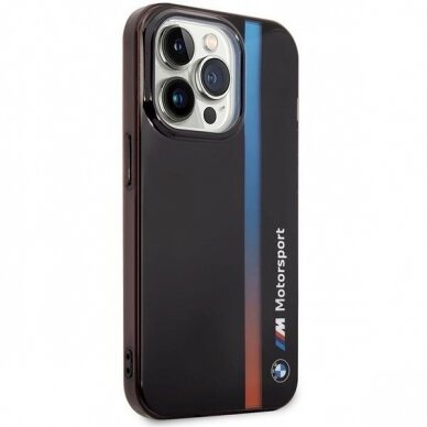 Dėklas BMW IML Tricolor Stripe BMHCP14L22HVGV iPhone 14 Pro Juodas 3