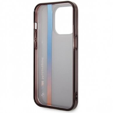 Dėklas BMW IML Tricolor Stripe BMHCP14L22HVGV iPhone 14 Pro Juodas 6