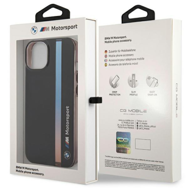 Dėklas BMW IML Tricolor Stripe BMHCP14S22HVGV iPhone 14 Juodas 7