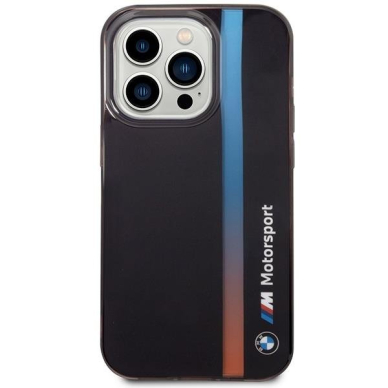 Dėklas BMW IML Tricolor Stripe BMHCP14X22HVGV iPhone 14 Pro Max Juodas 2