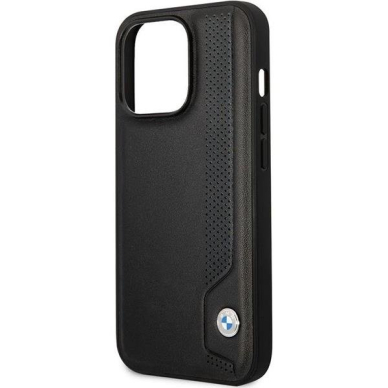 Dėklas BMW Leather Blue Dots BMHCP14X22RBDK iPhone 14 Pro Max Juodas 5