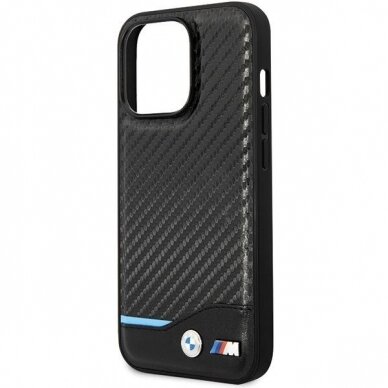 Dėklas BMW Leather Carbon BMHCP13X22NBCK iPhone 13 Pro Max Juodas 5