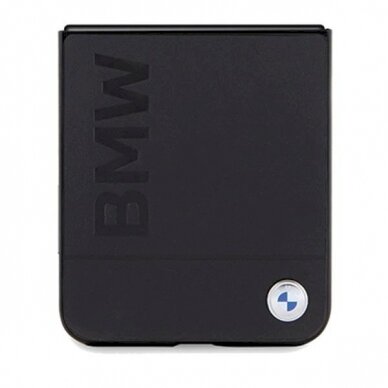 Dėklas BMW Leather Hot Stamp case for Samsung Galaxy Z Flip 5 - Juodas 4