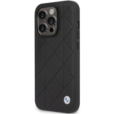 Dėklas BMW Leather Quilted BMHCP14L22RQDK iPhone 14 Pro Juodas 1