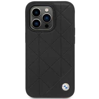 Dėklas BMW Leather Quilted BMHCP14L22RQDK iPhone 14 Pro Juodas 2