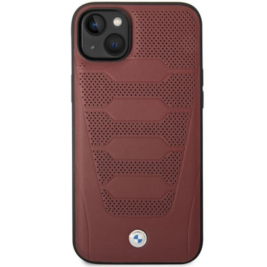 Dėklas BMW Leather Seats Pattern BMHCP14S22RPSR iPhone 14 Bordo 2