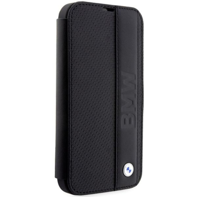 Dėklas BMW Leather Textured&amp Stripe BMBKP14L22RDPK iPhone 14 Pro Juodas 2