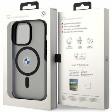 Dėklas BMW Signature MagSafe BMHMP14LDSLK iPhone 14 Pro Juodas 7