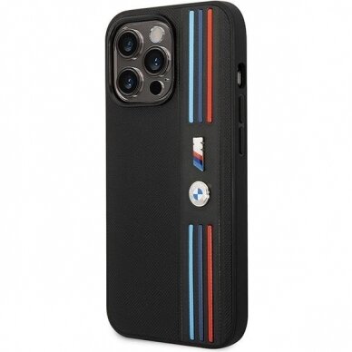 Dėklas BMW Tricolor M Collection BMHCP14L22PPMK iPhone 14 Pro Juodas 1