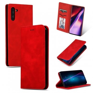 Dėklas Business Style Huawei P20 Lite raudonas  4