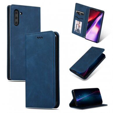 Dėklas Business Style Huawei P30 Lite tamsiai mėlynas  1