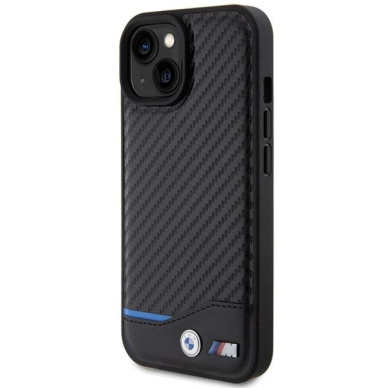 Dėklas BWM Leather Carbon  iPhone 15 - Juodas 1