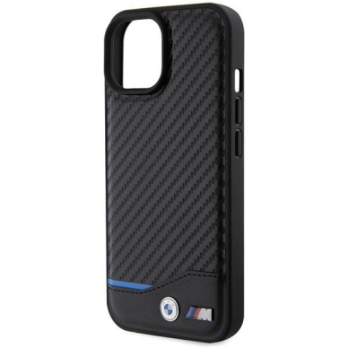 Dėklas BWM Leather Carbon  iPhone 15 - Juodas 5