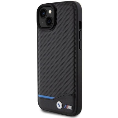 Dėklas BWM Leather Carbon  iPhone 15 Plus - Juodas 1