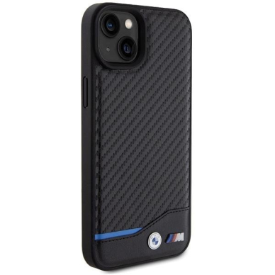 Dėklas BWM Leather Carbon  iPhone 15 Plus - Juodas 3