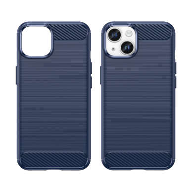 Dėklas Carbon Case flexible for iPhone 14 Plus Mėlynas 7