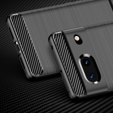 Dėklas Carbon Case flexible Google Pixel 7 Juodas 1