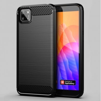 Dėklas Carbon Case Flexible Huawei Y5p Juodas DZWT2129 10