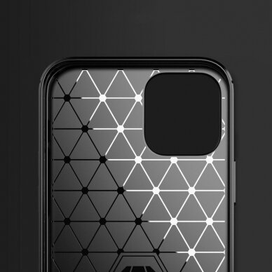 Dėklas Carbon Case Flexible Iphone 12 Mini Juodas 6