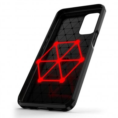 Dėklas Carbon Case Flexible OnePlus Nord N200 5G Juodas 4