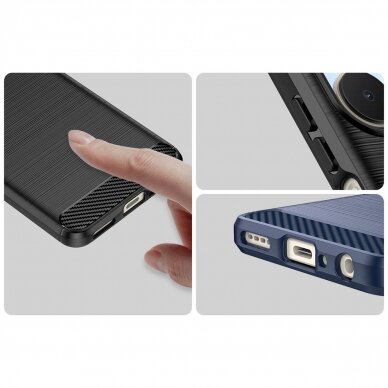 Dėklas Carbon Case flexible Realme 10 Juodas 10