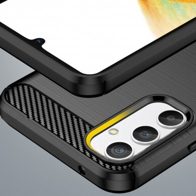 Dėklas Carbon Case flexible Realme 10 Pro Juodas 5