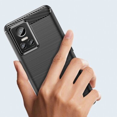 Dėklas Carbon Case Flexible Realme GT Neo 3 Juodas 1