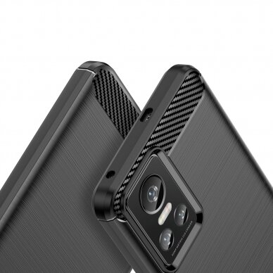 Dėklas Carbon Case Flexible Realme GT Neo 3 Juodas 3