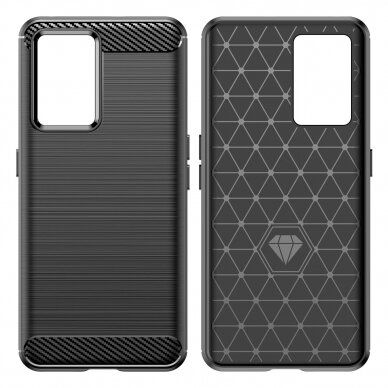 Dėklas Carbon Case Flexible Realme GT Neo 3 Juodas 4