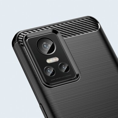 Dėklas Carbon Case Flexible Realme GT Neo 3 Juodas 5