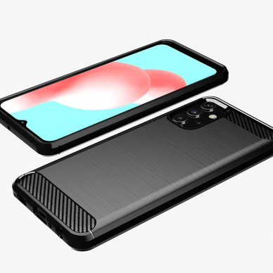 Akcija! Samsung Galaxy A32 Dėklas Carbon Case Flexible 5G Juodas  1