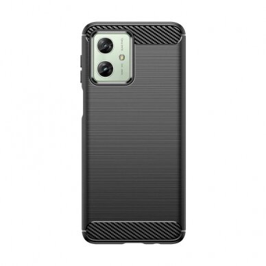 Dėklas Carbon Case for Motorola Moto G54 - Juodas