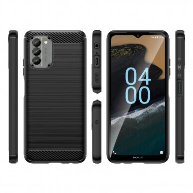 Dėklas Carbon Case for Nokia G400 Juodas 1