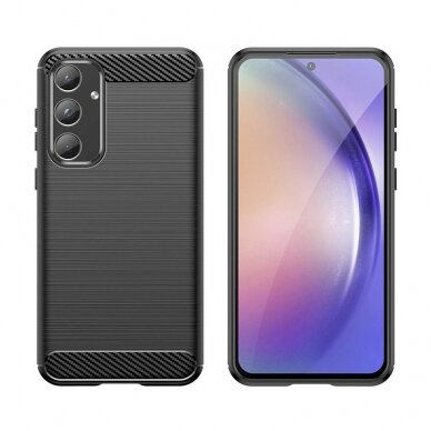 Dėklas Carbon Case for Samsung Galaxy A55 - Juodas 1