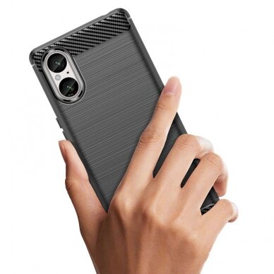 Dėklas Carbon Case for Sony Xperia 5 V - Juodas 4