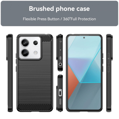 Dėklas Carbon Case for Xiaomi Redmi Note 13 Pro - Juodas 1