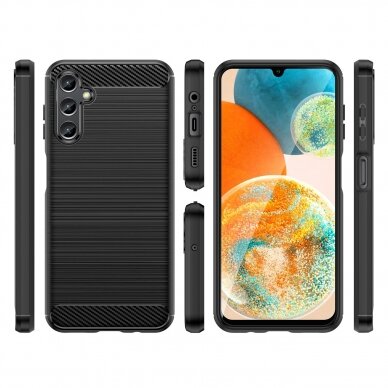 Samsung Galaxy A14 Dėklas Carbon Case 5G Juodas 1