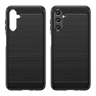 Samsung Galaxy A14 Dėklas Carbon Case 5G Juodas 2