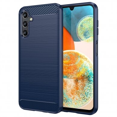 Samsung Galaxy A14 Dėklas Carbon Case 5G Mėlynas