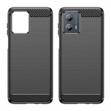 Dėklas Carbon flexible Motorola Moto G53 Juodas 7