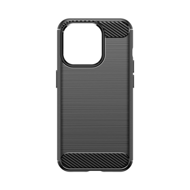 Dėklas Carbon pattern flexible iPhone 15 Pro - Juodas 1