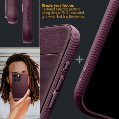 Dėklas Caseology Parallax Mag case su MagSafe skirta iPhone 15 Pro - Bordo 11