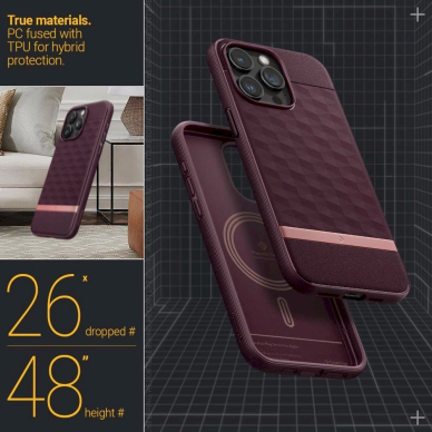 Dėklas Caseology Parallax Mag case su MagSafe skirta iPhone 15 Pro - Bordo 13