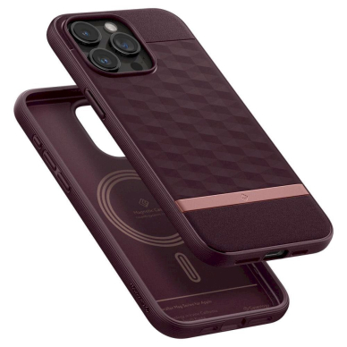 Dėklas Caseology Parallax Mag case su MagSafe skirta iPhone 15 Pro - Bordo 5